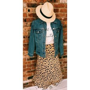 Cheetah midi skirt